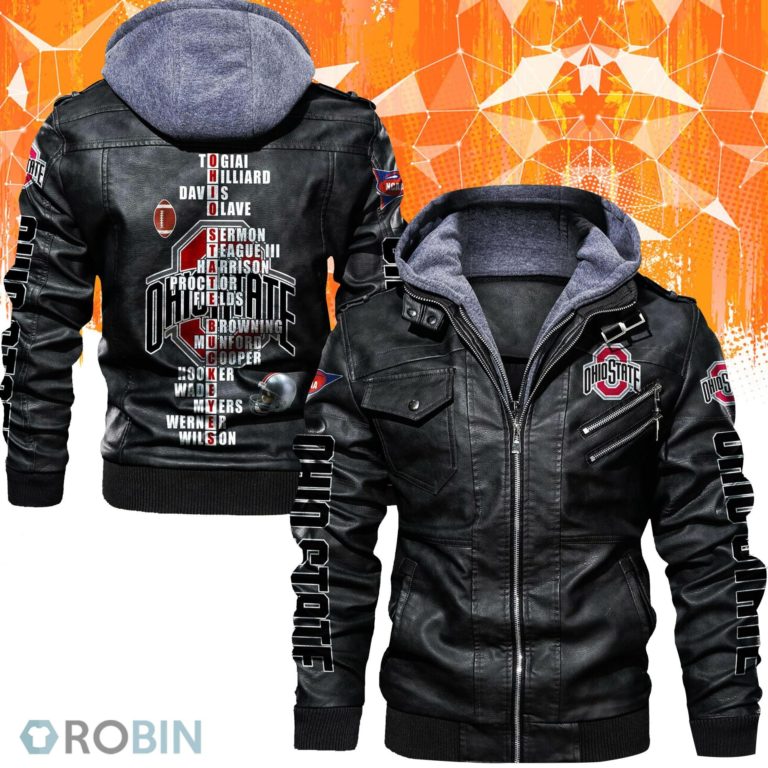 Ohio State Buckeyes Footaball Leather Jacket