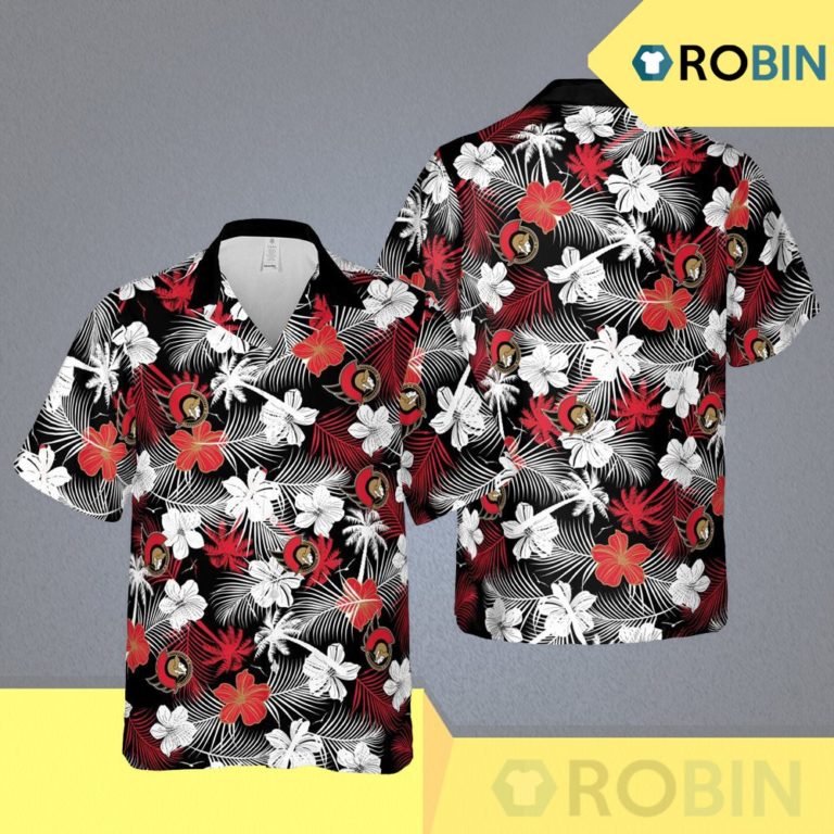 Ottawa Senators Nhl Ottawa Hawaii Floral Ice Hockey Aloha Shirt