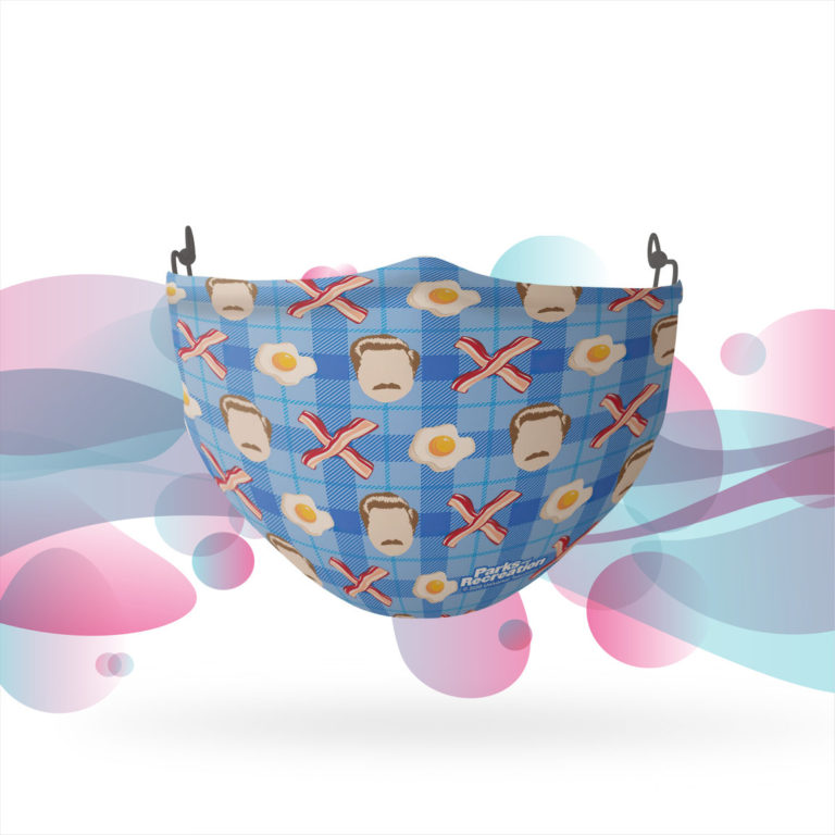 Parks and Recreation Ron Swanson Breakfast Reusable Cloth Face Mask