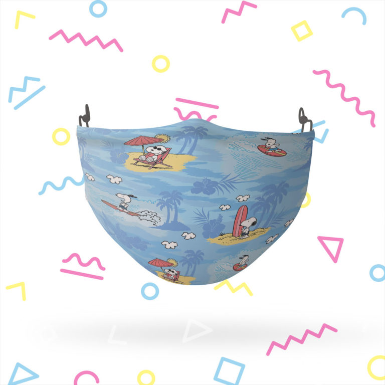 Peanuts Beach Snoopy Reusable Cloth Face Mask