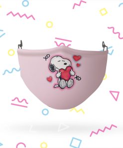 Peanuts Snoopy Heart Hug Reusable Cloth Face Mask