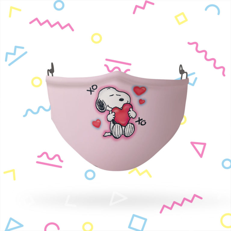 Peanuts Snoopy Heart Hug Reusable Cloth Face Mask