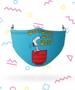 Peanuts Snoopy Woof Woof Reusable Cloth Face Mask