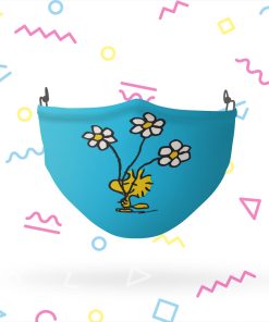 Peanuts Woodstock Smell The Flowers Face Mask