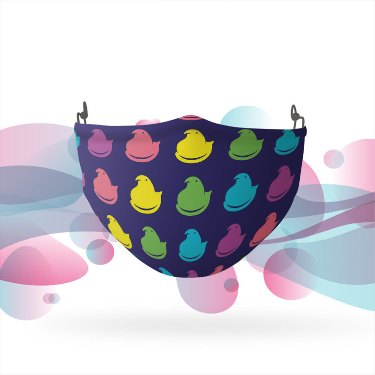 PEEPS Rainbow Peeps Pattern Reusable Cloth Face Mask