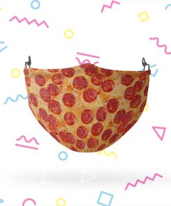 Pepperoni Pizza Pattern Reusable Cloth Face Mask