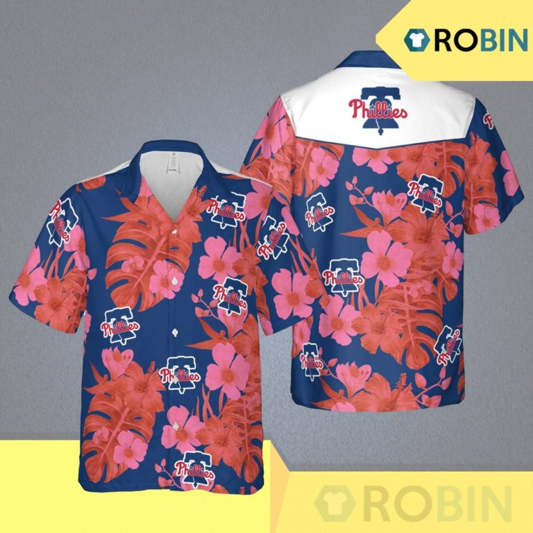 Philadelphia Phillies Mlb Hawaii Floral Baseball Aloha Shirt