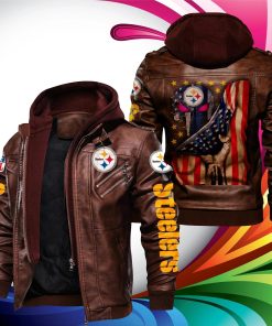 Pittsburgh Steelers Football Punisher Skull Leather Jacket