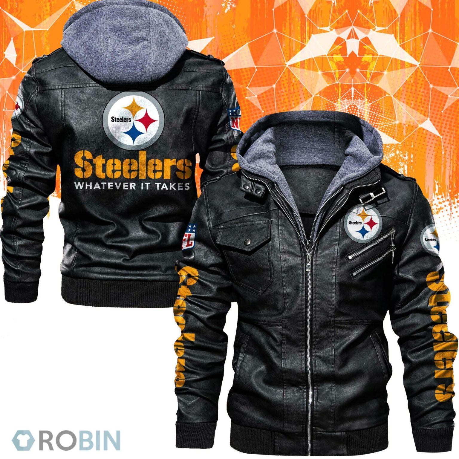 Pittsburgh Steelers Leather Jacket - RobinPlaceFabrics
