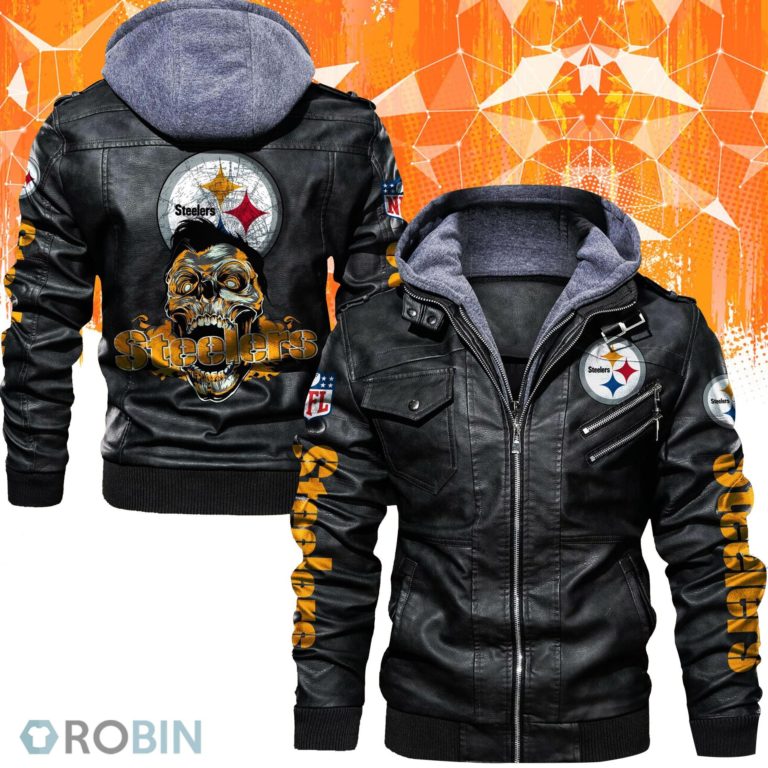 Pittsburgh Steelers Skull Leather Jacket