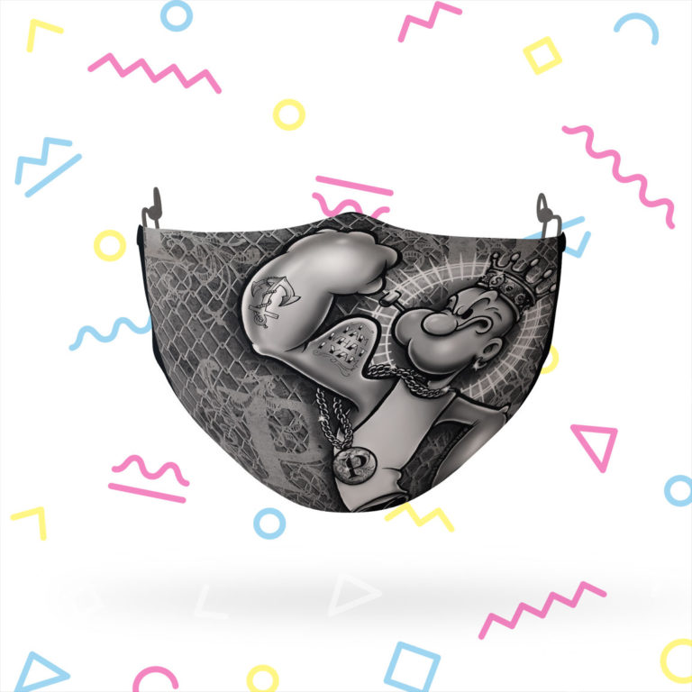 Popeye Spinach King Reusable Cloth Face Mask