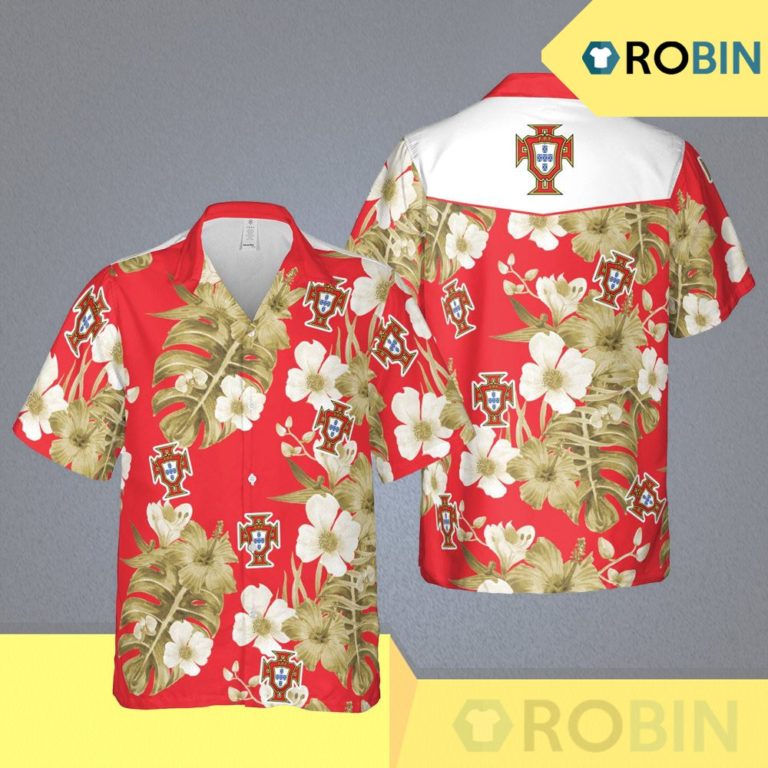 Portugal Euro Hawaii Floral Football Aloha Shirt