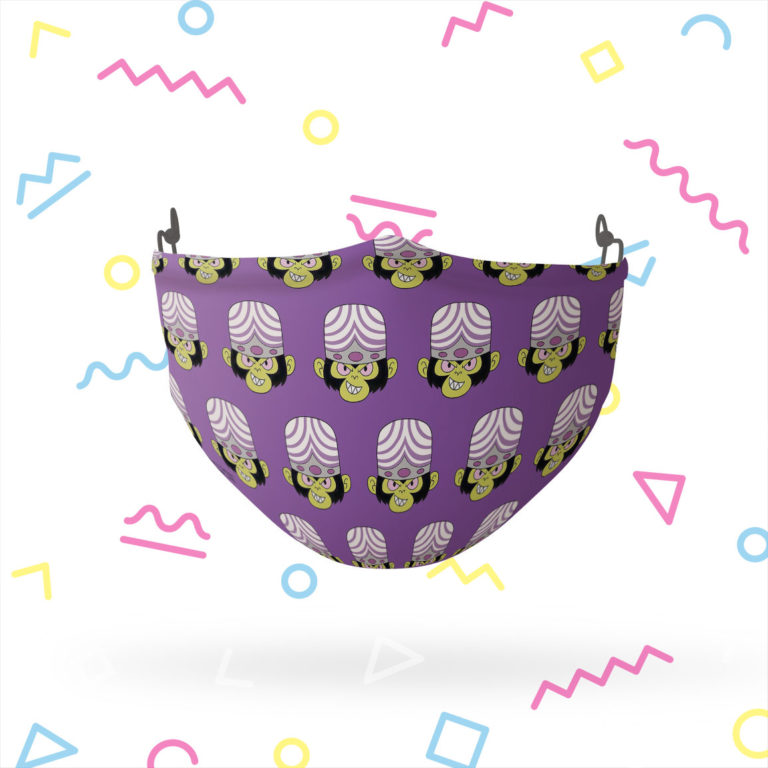 Powerpuff Girls Mojo Jojo Head Pattern Face Mask