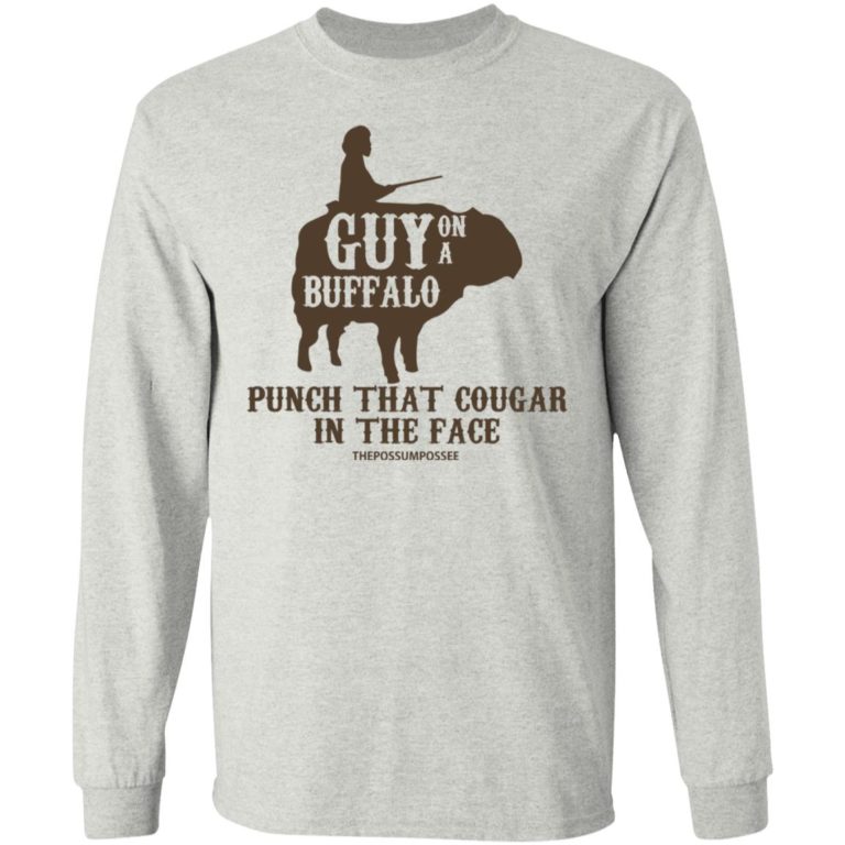 Guy On A Buffalo Punch That Cougar In The Face Shirt