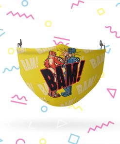 Rock ’em Sock ’em Robots BAM! Reusable Cloth Face Mask