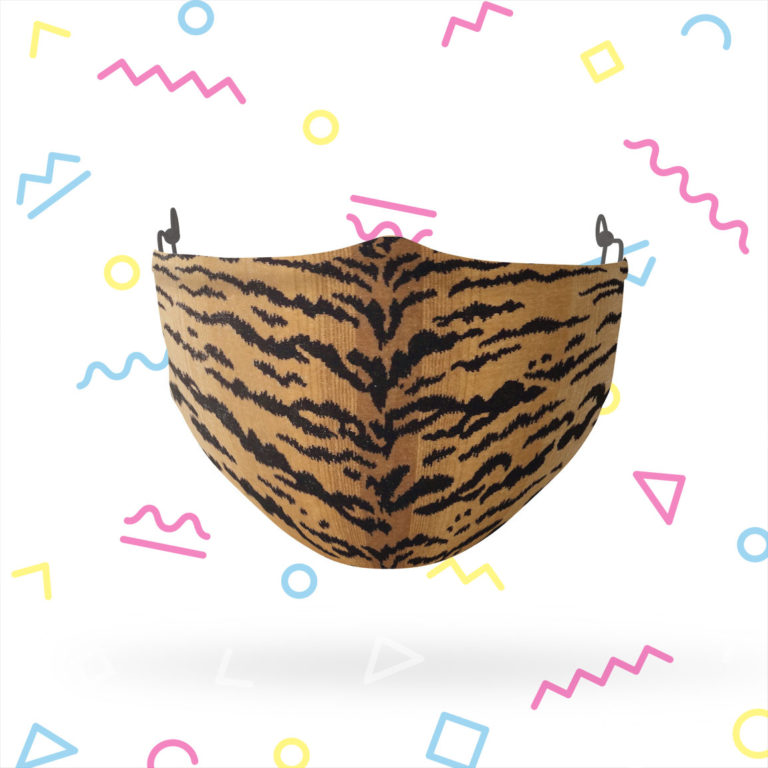Scalamandr? Tigre in Ivory Gold Reusable Cloth Face Mask