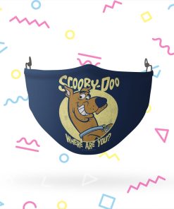 Scooby-Doo Where Are You Grin Reusable Cloth Face Mask Scooby-Doo Where Are You Grin Reusable Cloth Face Mask