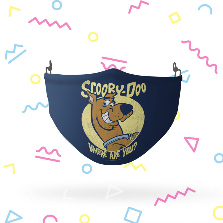 Scooby-Doo Where Are You Grin Reusable Cloth Face Mask