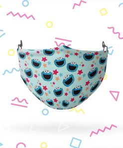 Sesame Street Cookie Monster and Stars Reusable Cloth Face Mask