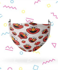 Sesame Street Elmo Face Pattern Reusable Cloth Face Mask Sesame Street Elmo Face Pattern Reusable Cloth Face Mask