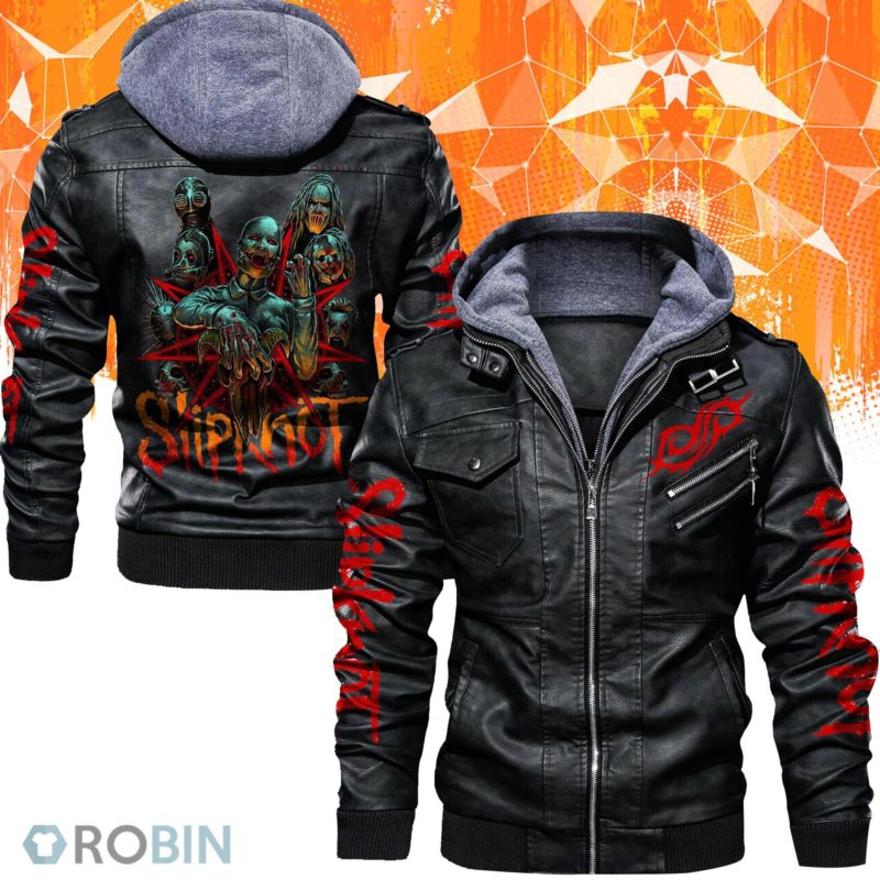 Slipknot Band Leather Jacket - RobinPlaceFabrics