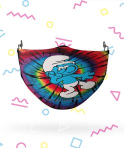 Smurfs Tie Dye Reusable Cloth Face Mask