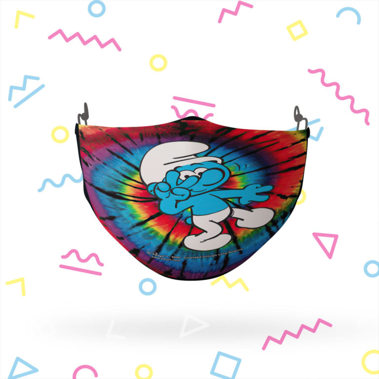 Smurfs Tie Dye Reusable Cloth Face Mask