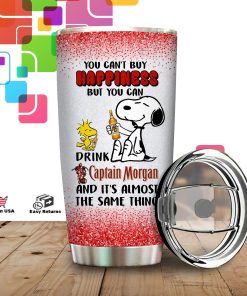 Snoopy You Can’t Buy Happiness But You Can Drink Captain Morgan Tumbler