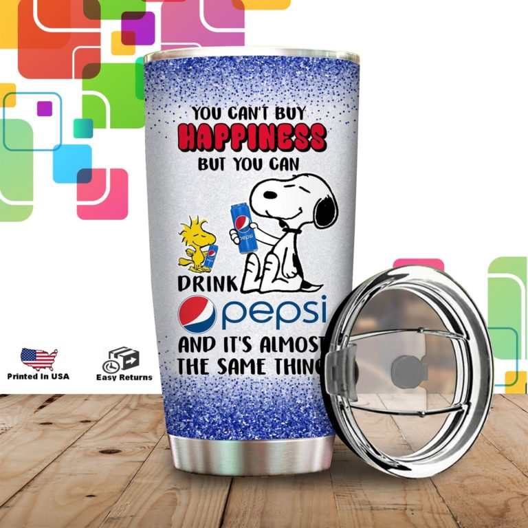Snoopy You Can’t Buy Happiness But You Can Drink Pepsi Tumbler