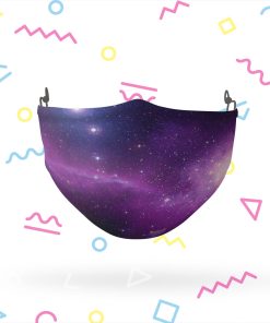 Space Purple Nebula Reusable Cloth Face Mask
