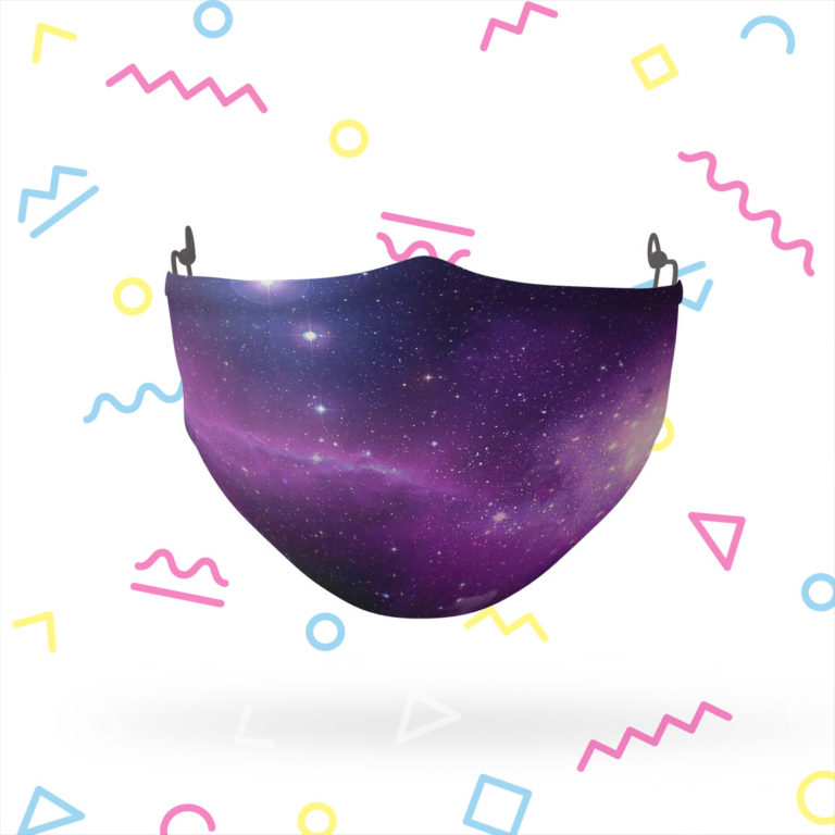 Space Purple Nebula Reusable Cloth Face Mask