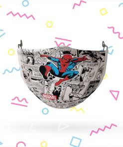 Spider-Man Retro Comic Collage Face Mask Spider-Man Retro Comic Collage Face Mask