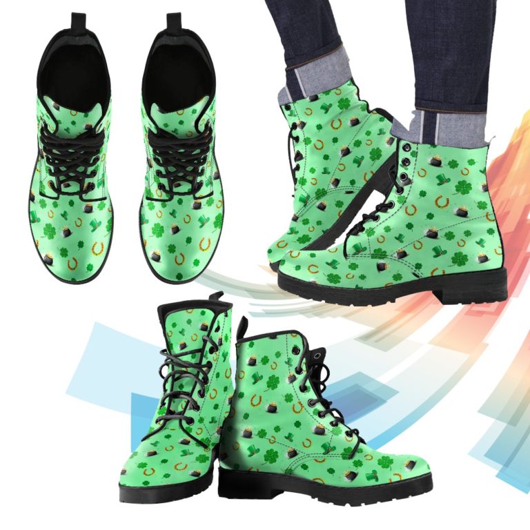 St Patricks Day Leather Boots