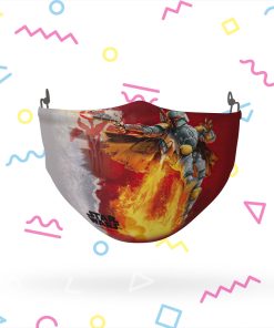 Star Wars Boba Fett Fire Face Mask