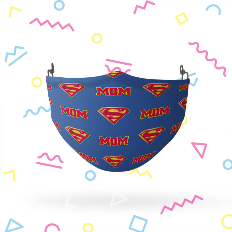 Superman Super Mom Shield Logo Face Mask with PM2.5 Filter