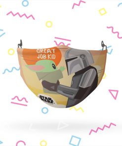 The Mandalorian Grogu Good Job Kid Face Mask