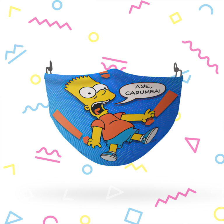 The Simpsons Bart Aye Carumba Face Mask