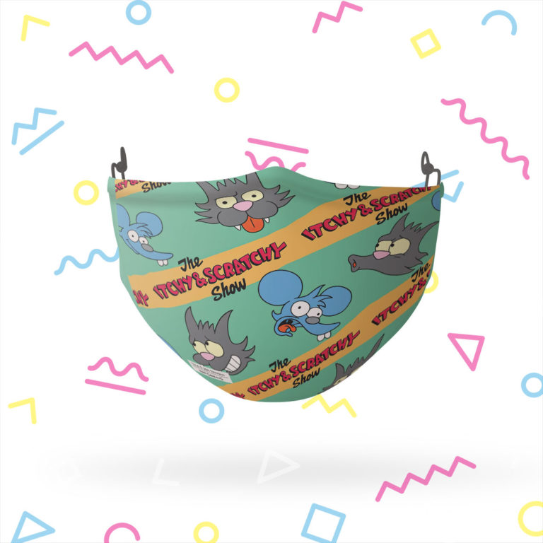 The Simpsons Itchy and Scratchy Face Mask