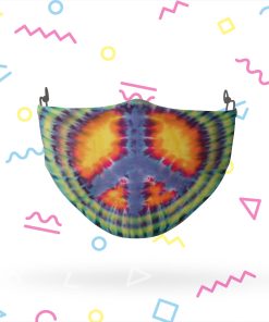 Tie Dye Peace Symbol Face Mask