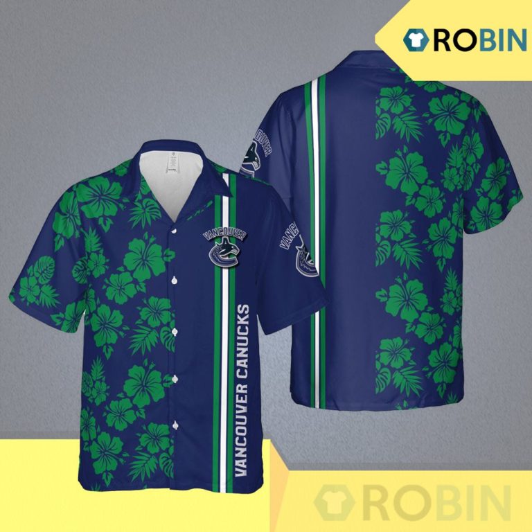 Vancouver Canucks Nhl Vancouver Hawaii Floral Ice Hockey Aloha Shirt