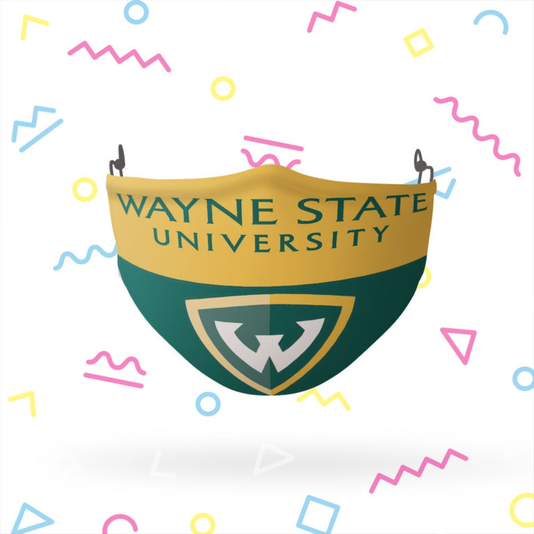 Wayne State Two Tone Face Mask