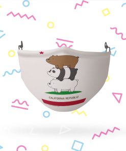 We Bare Bears Cali Stack Face Mask