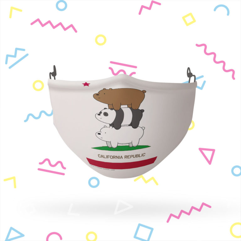 We Bare Bears Cali Stack Face Mask