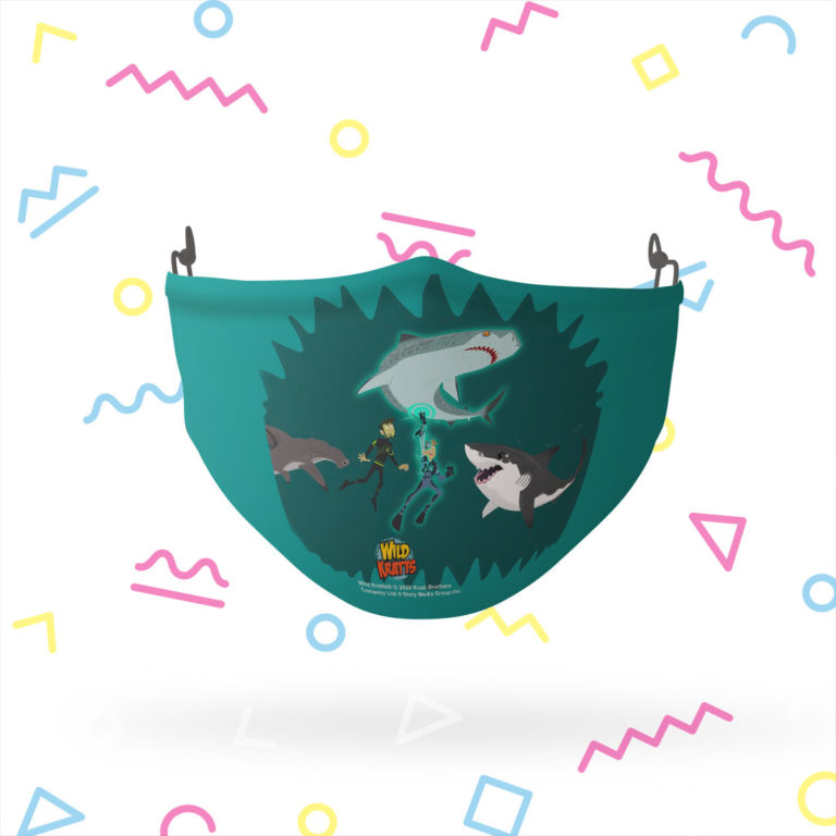 Wild Kratts Swimming with Sharks Face Mask with PM2.5 Filter