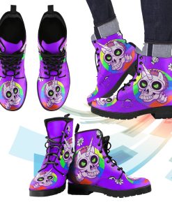 Zombie Unicorn Custom Leather Look Boots