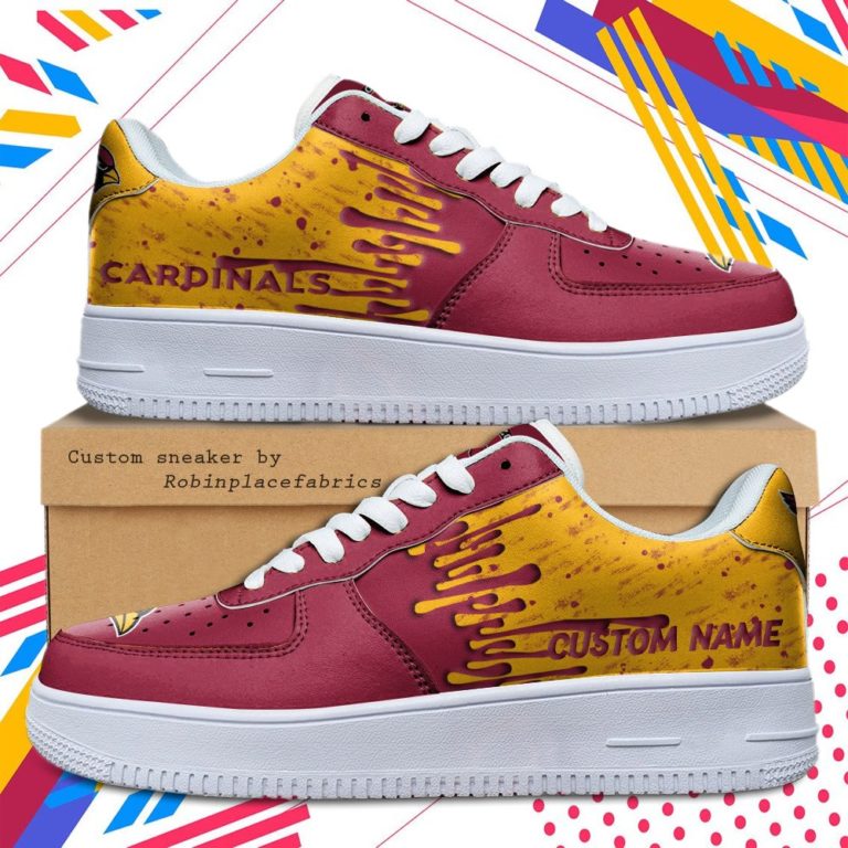 Arizona Cardinals NFL Dripping Color Pattern Personalized Sneaker, Streetwear Shoes