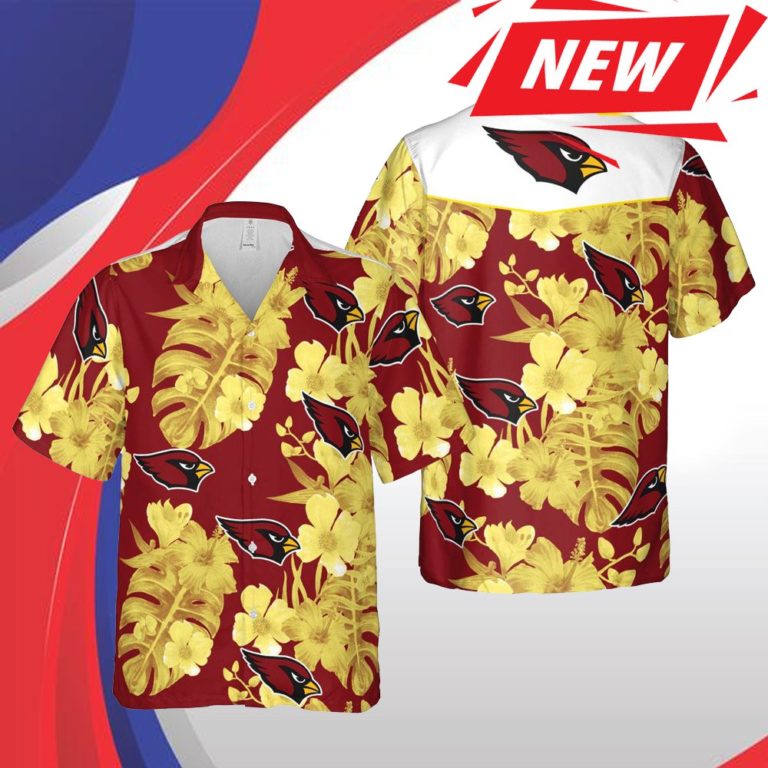 Arizona Cardinals Nfl Phoenix Hawaii Floral Football Short Sleeve Casual Hawaiian Shirt