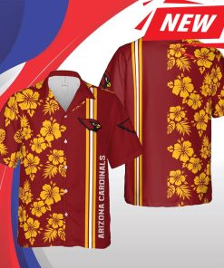 Arizona Cardinals Nfl Phoenix Hawaii Floral Football Team Aloha Casual Short Sleeve Fashion