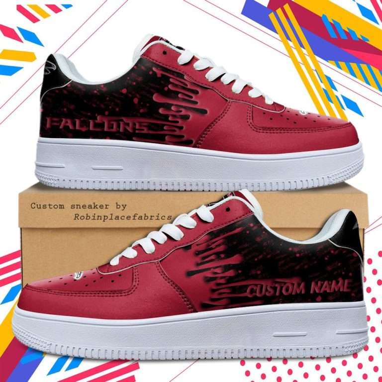 Atlanta Falcons NFL Dripping Color Pattern Sneaker, Streetwear Shoes