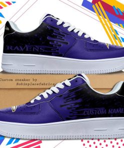 Baltimore Ravens NFL Dripping Color Pattern Personalized Sneaker, Streetwear Shoes